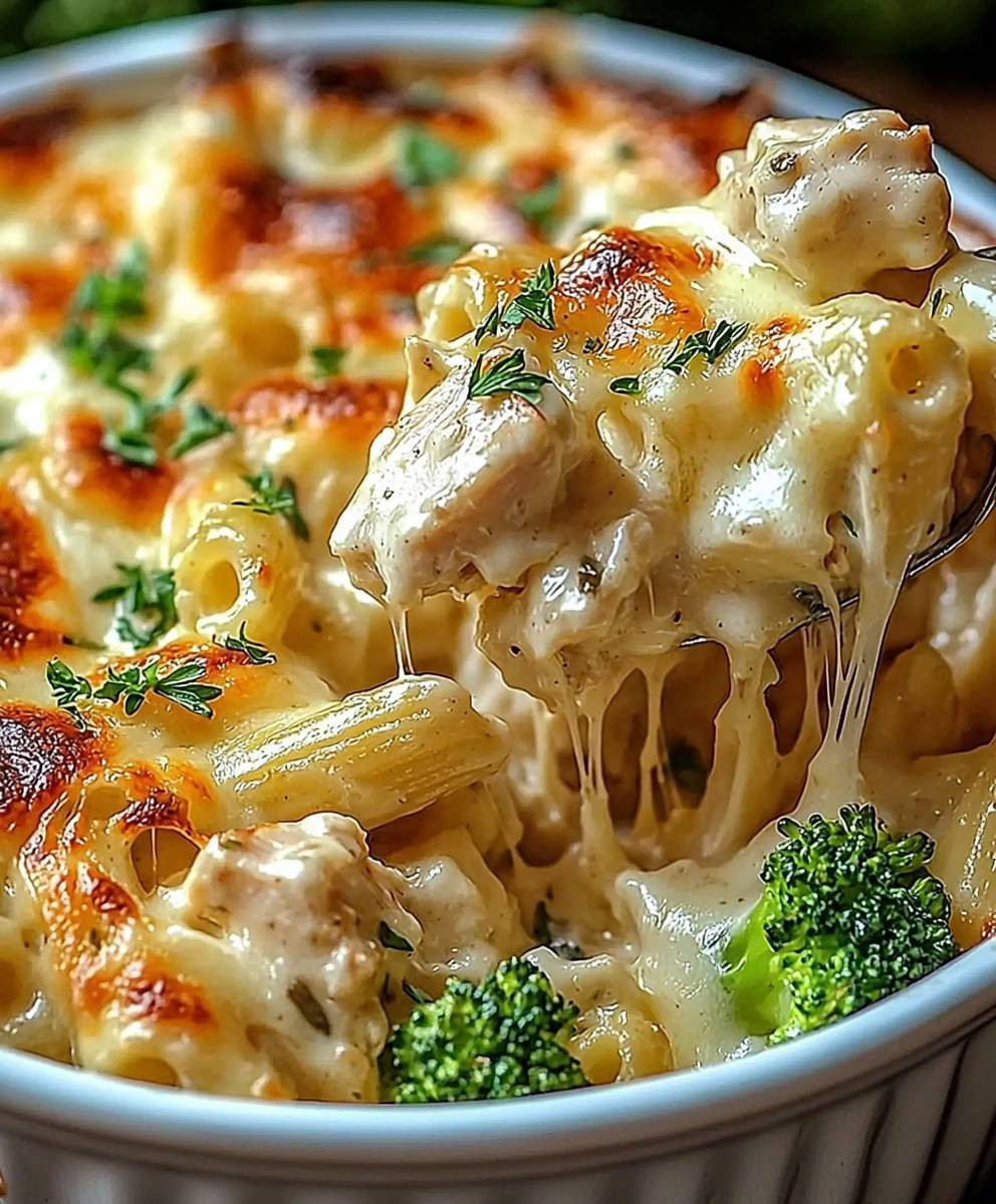 Chicken Alfredo Bake