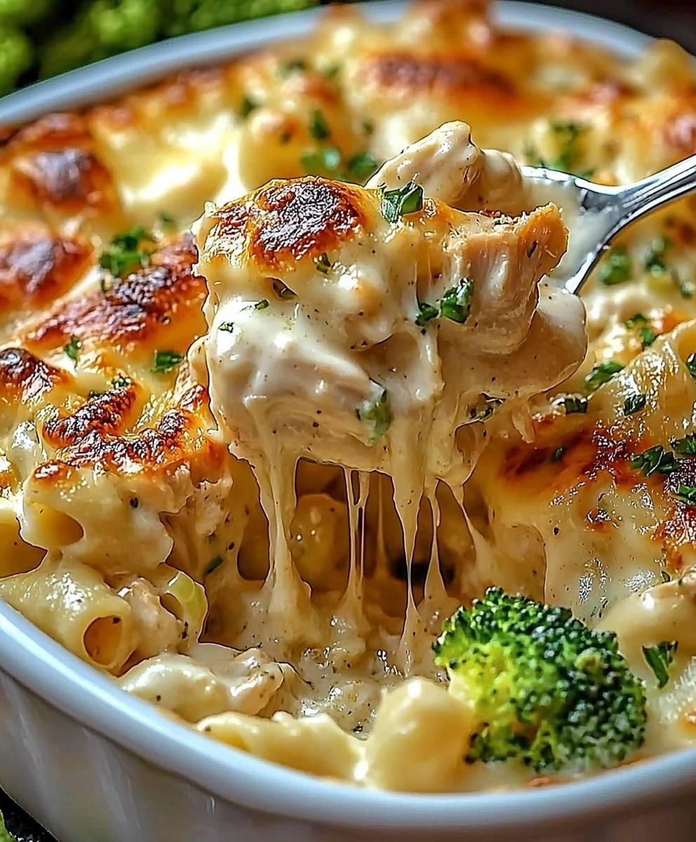 Chicken Alfredo Bake