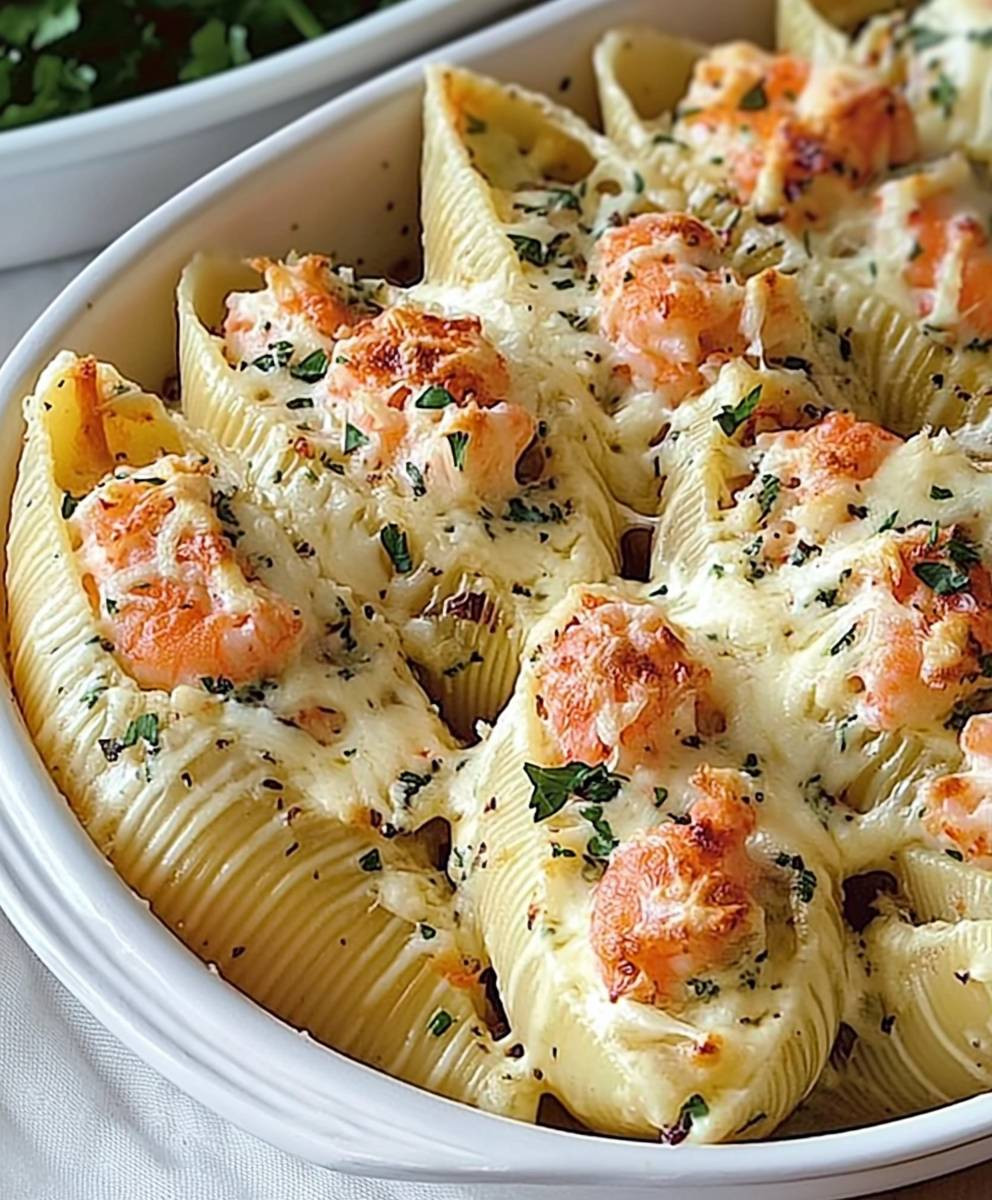 Creamy Seafood Stuffed Shells