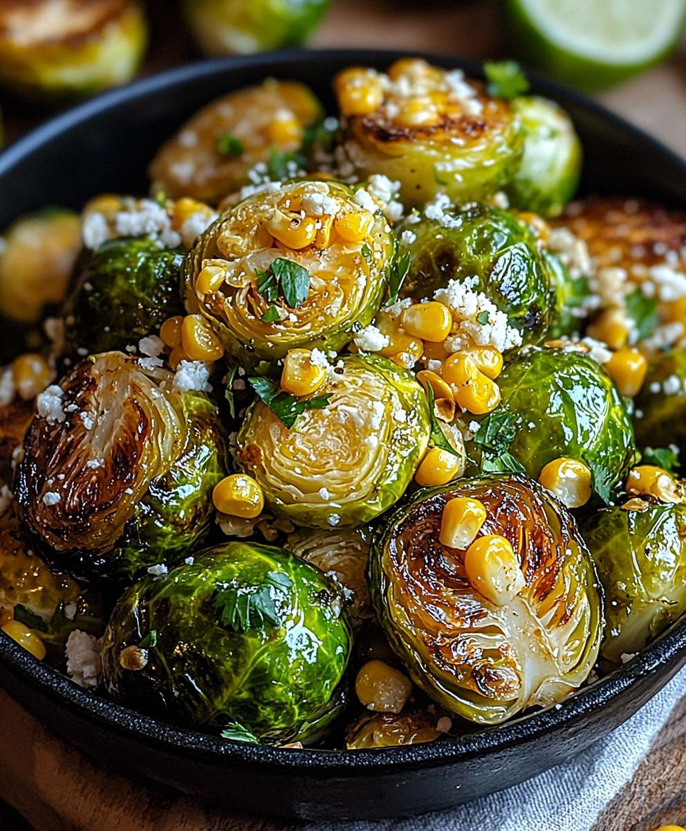 Mexican Street Corn Brussels Sprouts