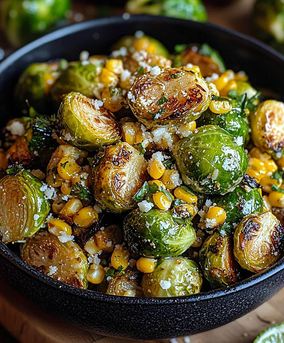 Mexican Street Corn Brussels Sprouts