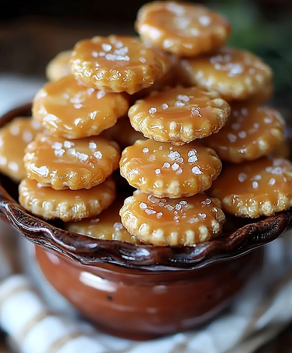 Salted Caramel Cracker Bites