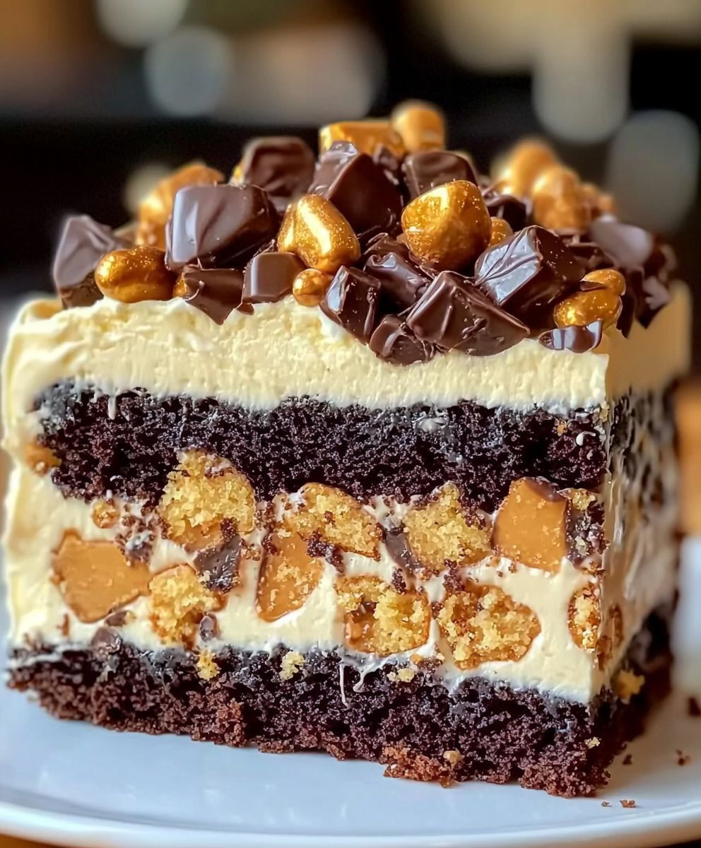 Butterfinger Bomb Cake Dessert
