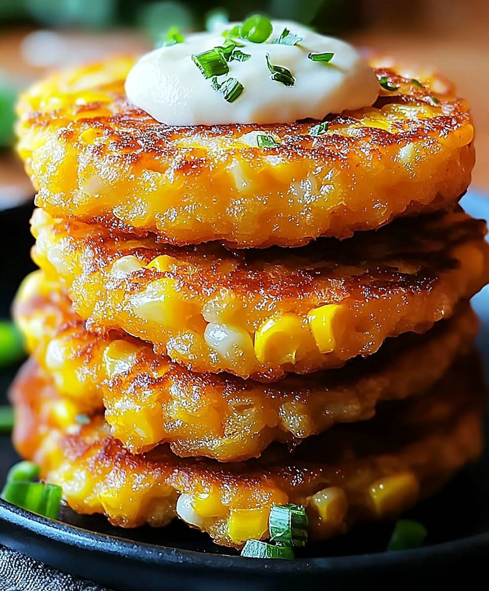 Crispy Cheesy Corn Fritters