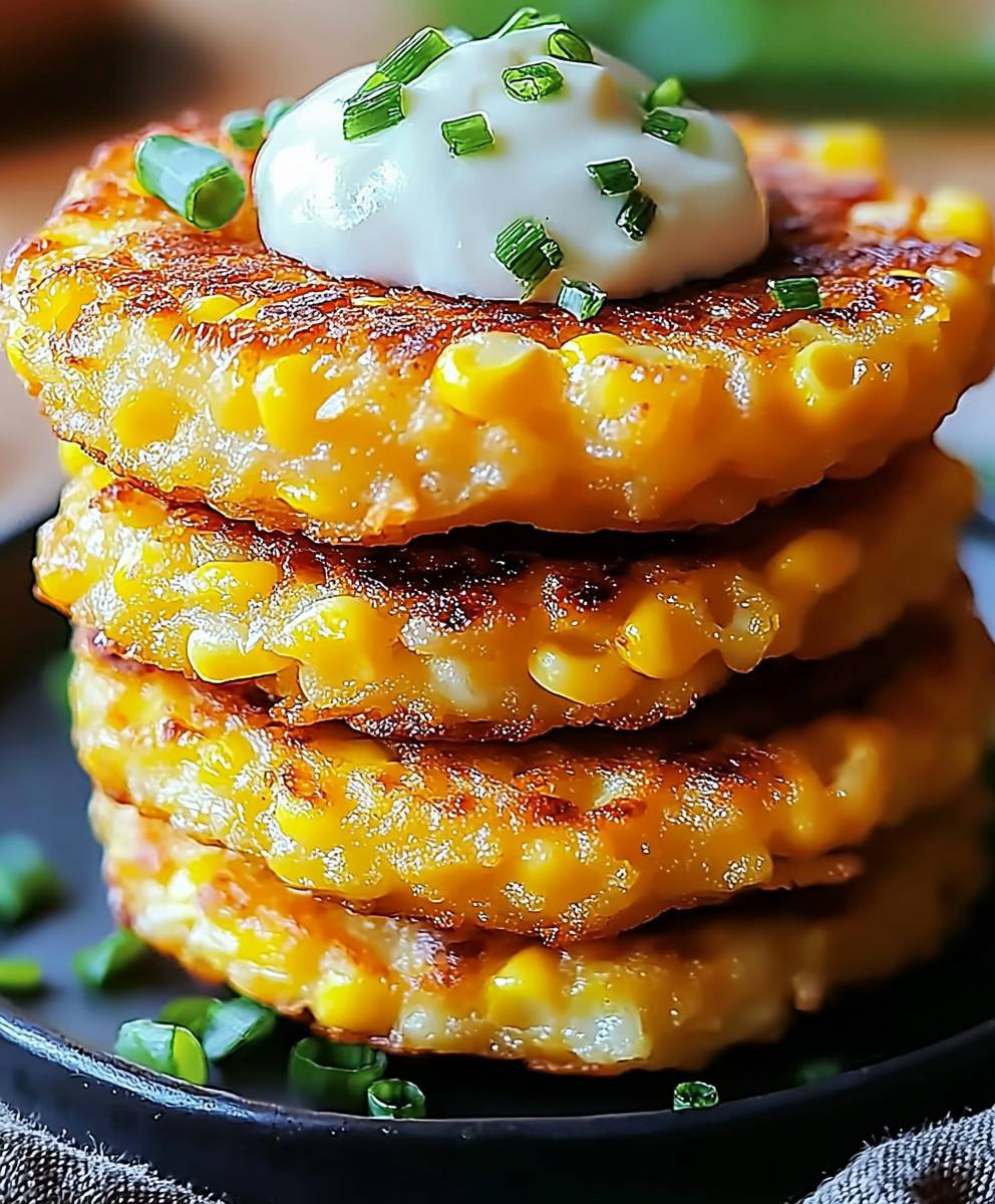 Crispy Cheesy Corn Fritters