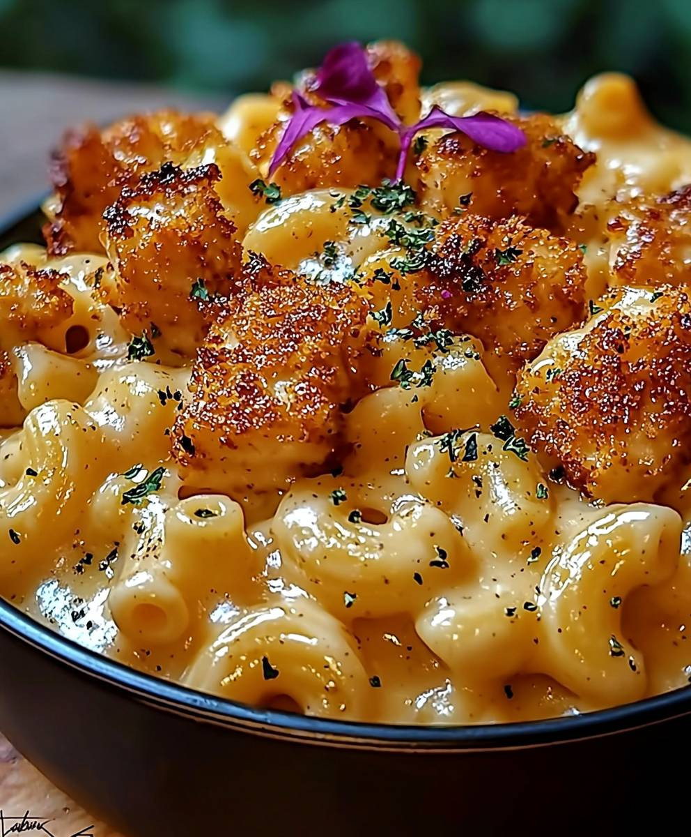 Honey Pepper Chicken Mac and Cheese