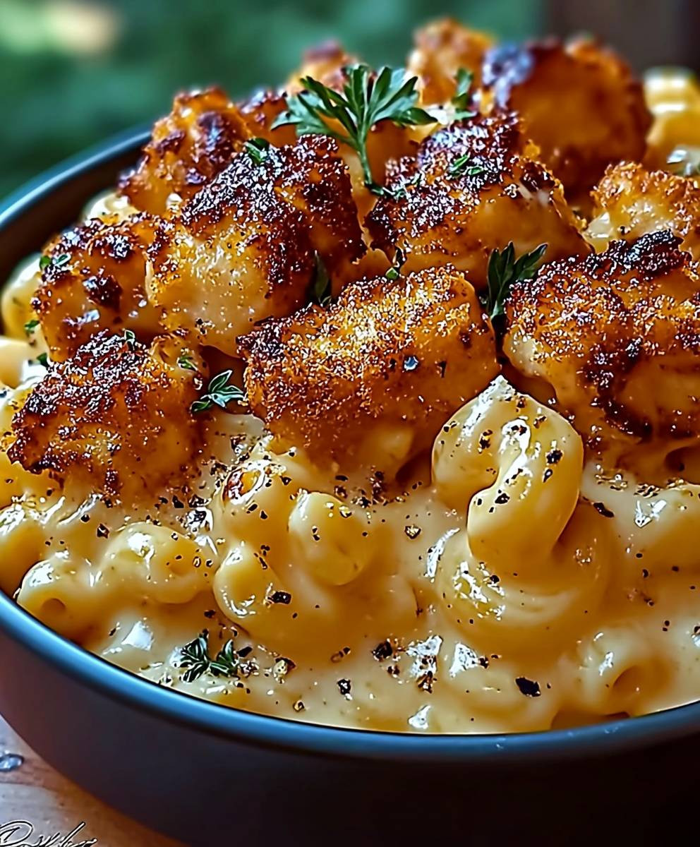 Honey Pepper Chicken Mac and Cheese