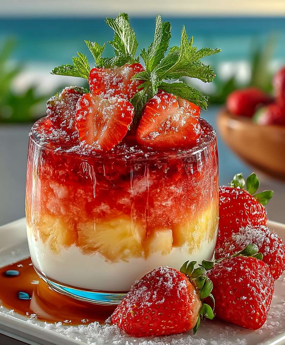 Strawberry Sunset Drink