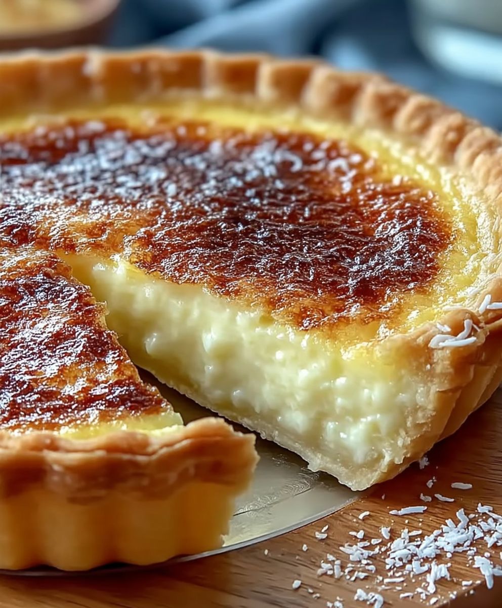 Egg Custard Pie Homemade Dessert
