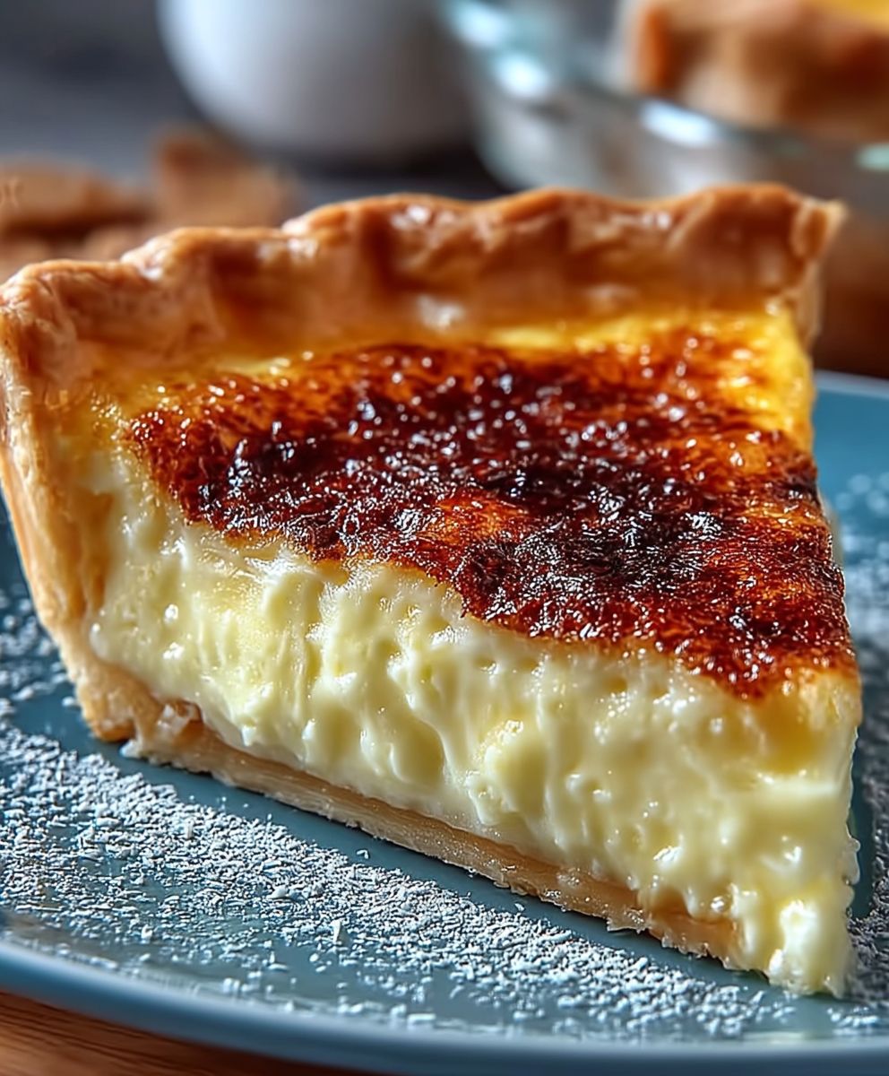 Egg Custard Pie Homemade Dessert