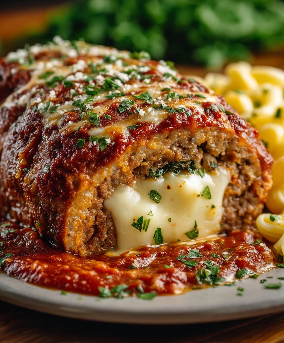 Stuffed Italian meatloaf