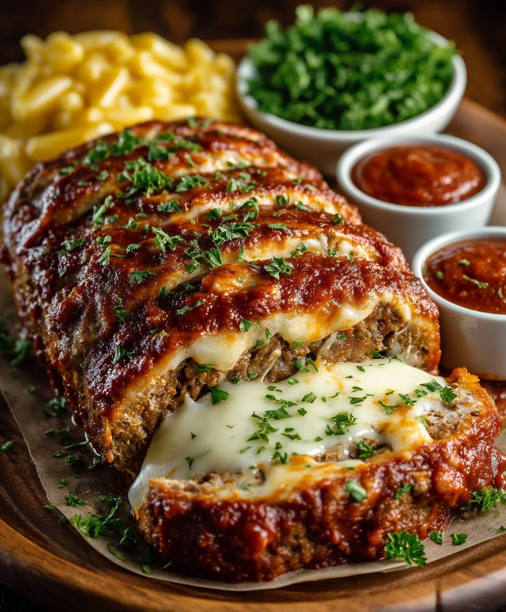 Stuffed Italian meatloaf