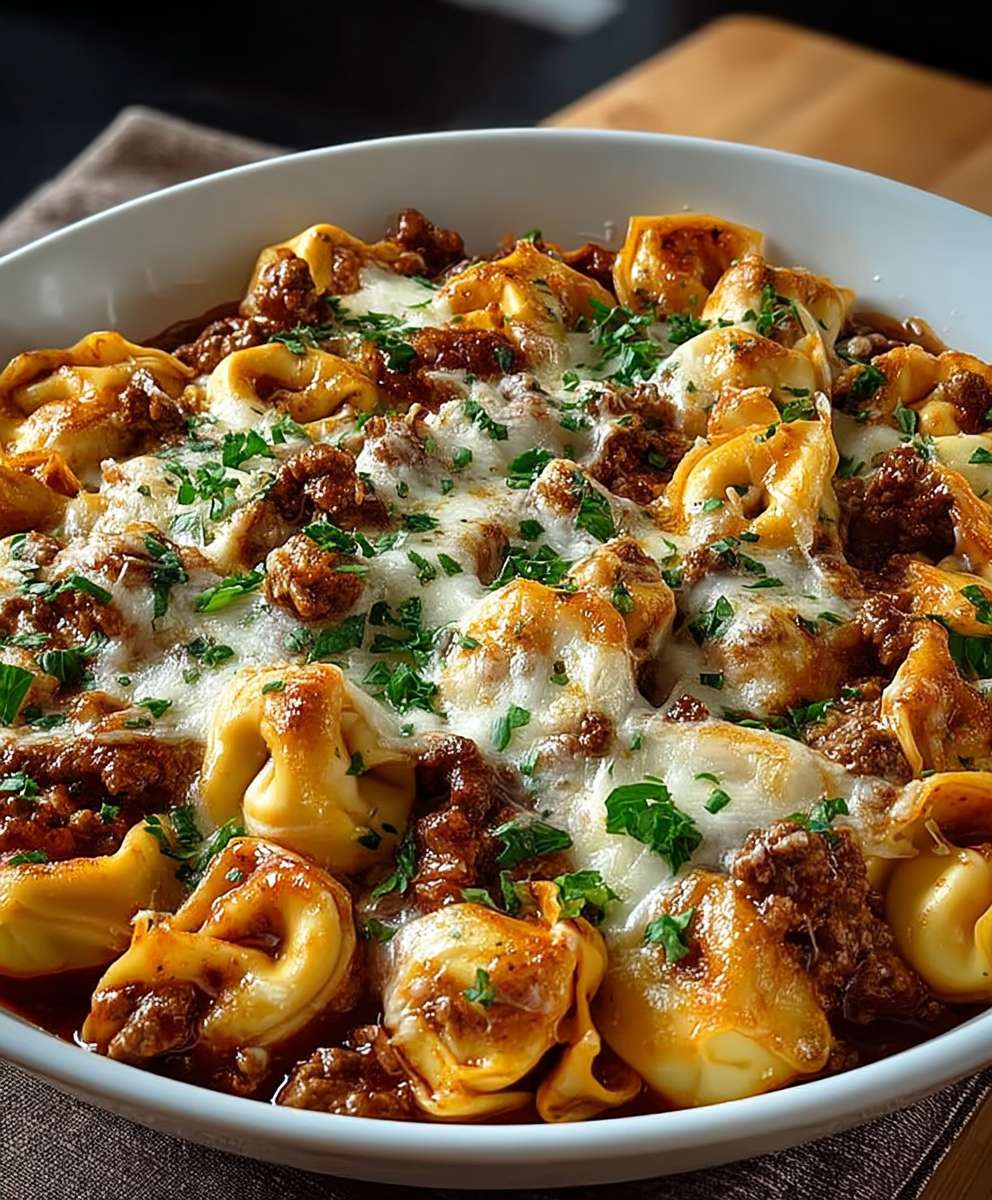 Beefy Tortellini Bake