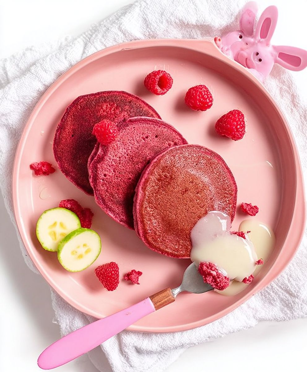 Fluffy Pink Beet Pancakes