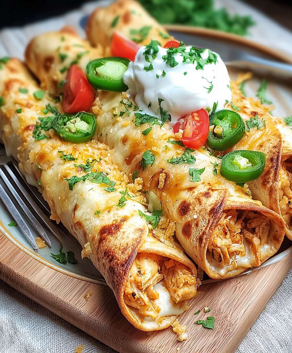 Jalapeno Popper Chicken Taquitos