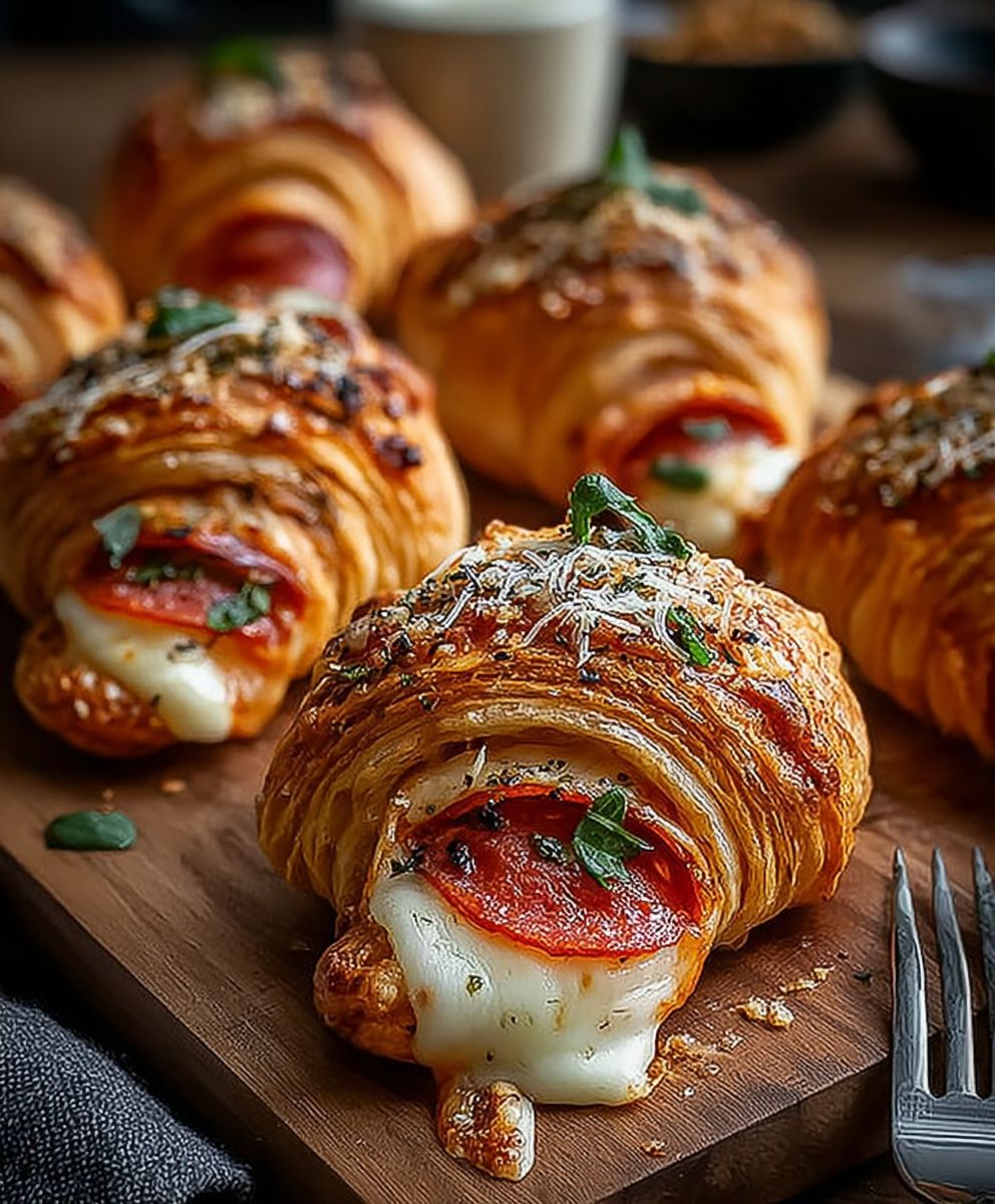 Pepperoni Mozzarella Croissant Rolls