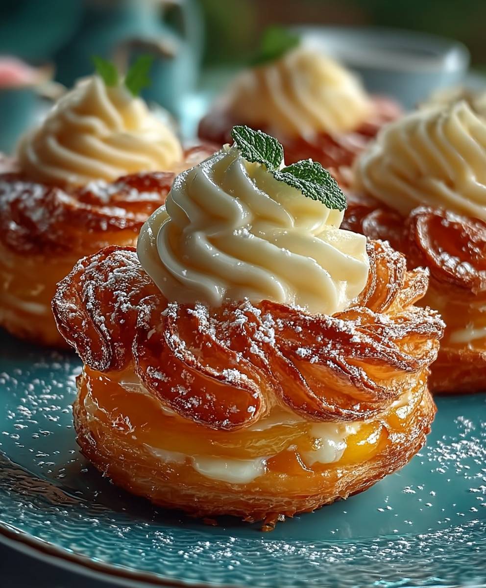 Peach Pie Cruffins