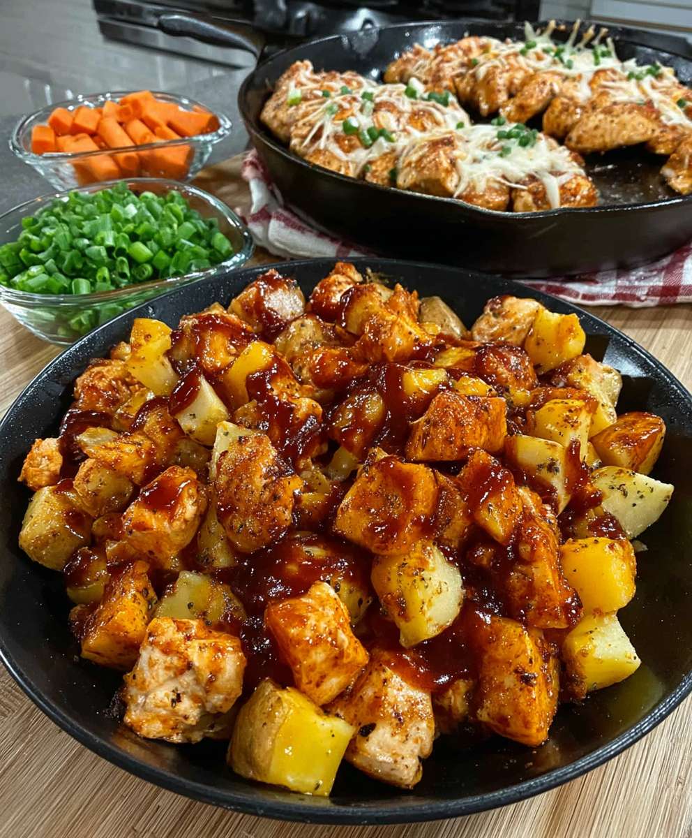 BBQ chicken potato skillet