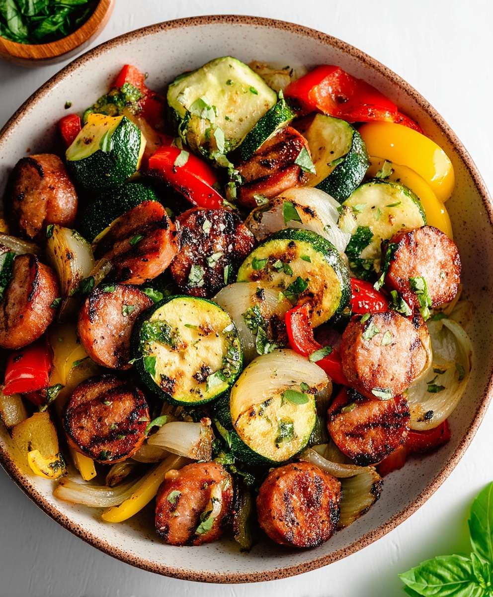 Sausage zucchini skillet dinner