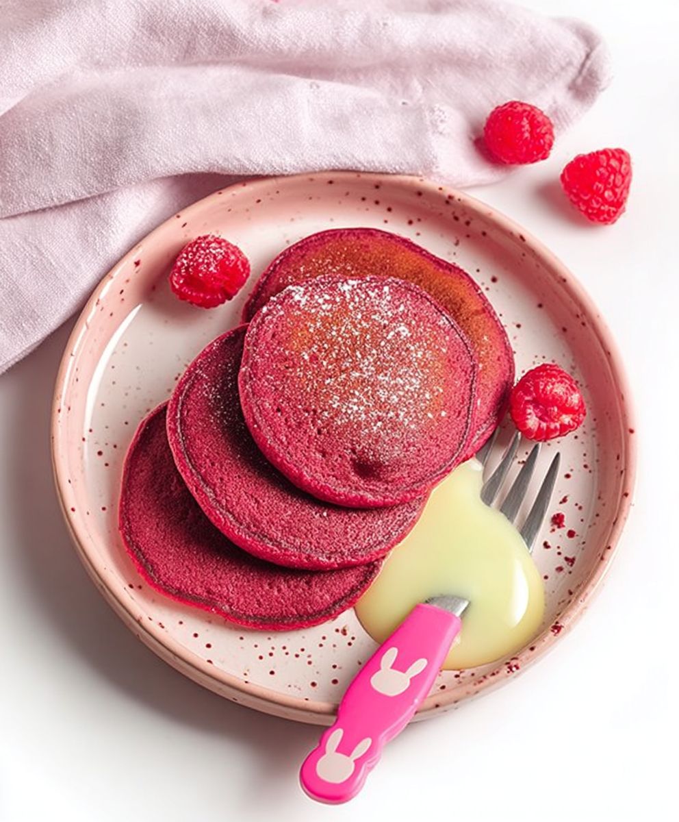 Fluffy Pink Beet Pancakes