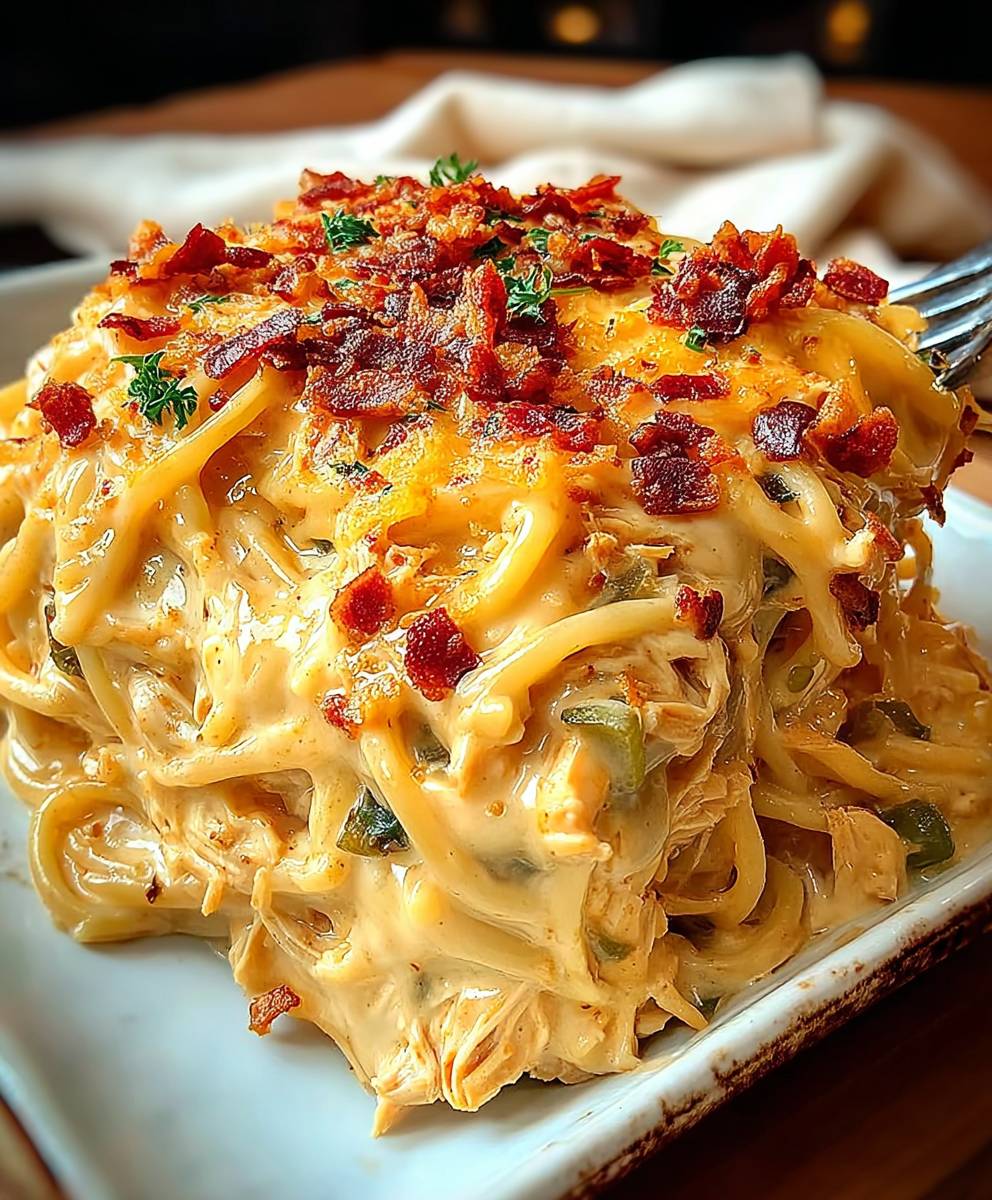 Spicy Cheesy Chicken Spaghetti
