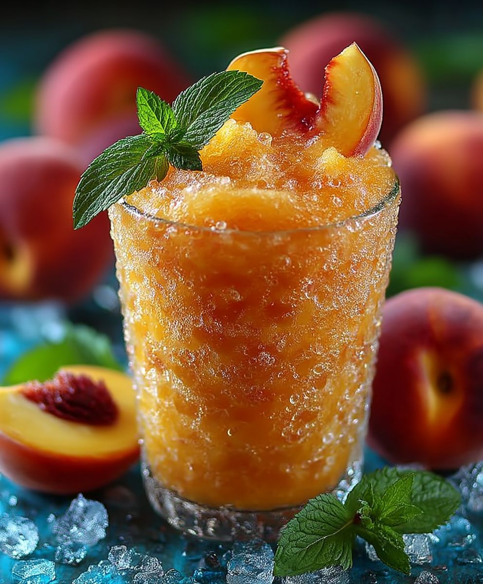 Peach Lemonade Slushie