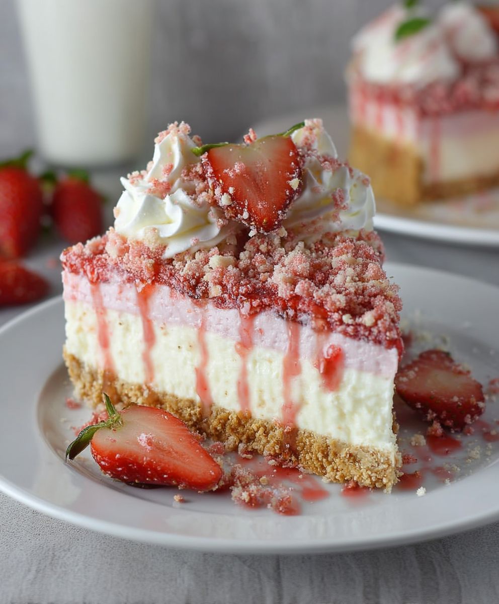 Strawberry Crunch Cheesecake