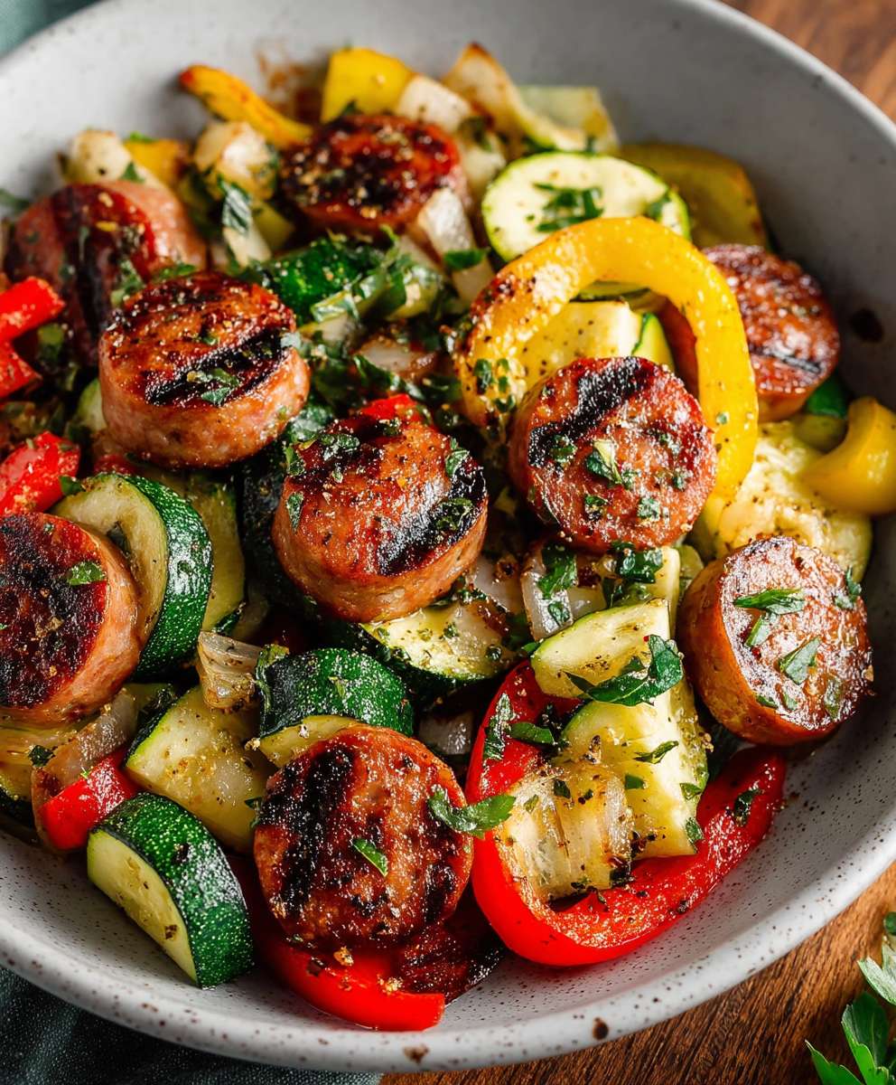 Sausage zucchini skillet dinner