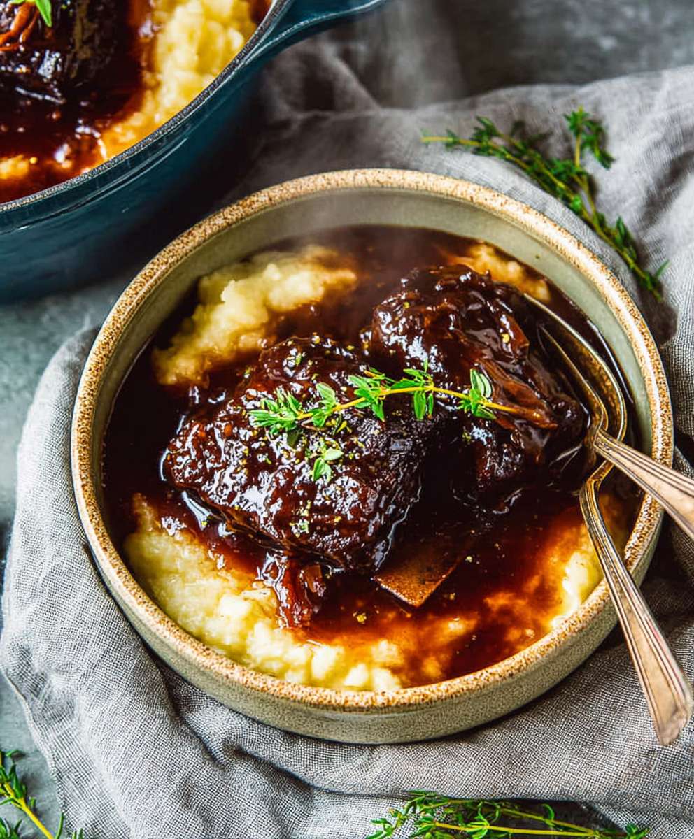 Red wine braised short ribs