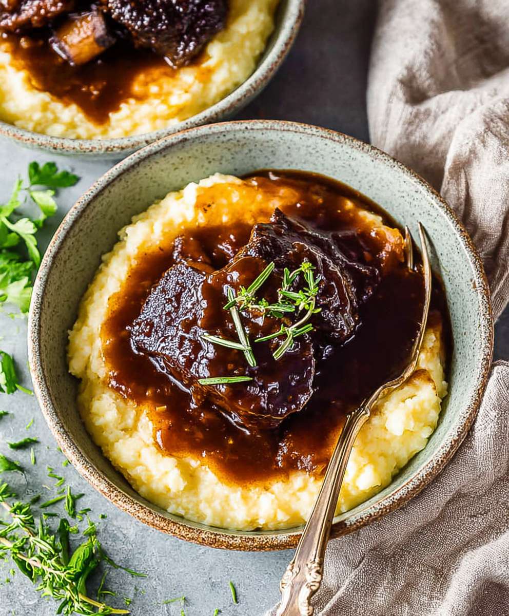 Red wine braised short ribs