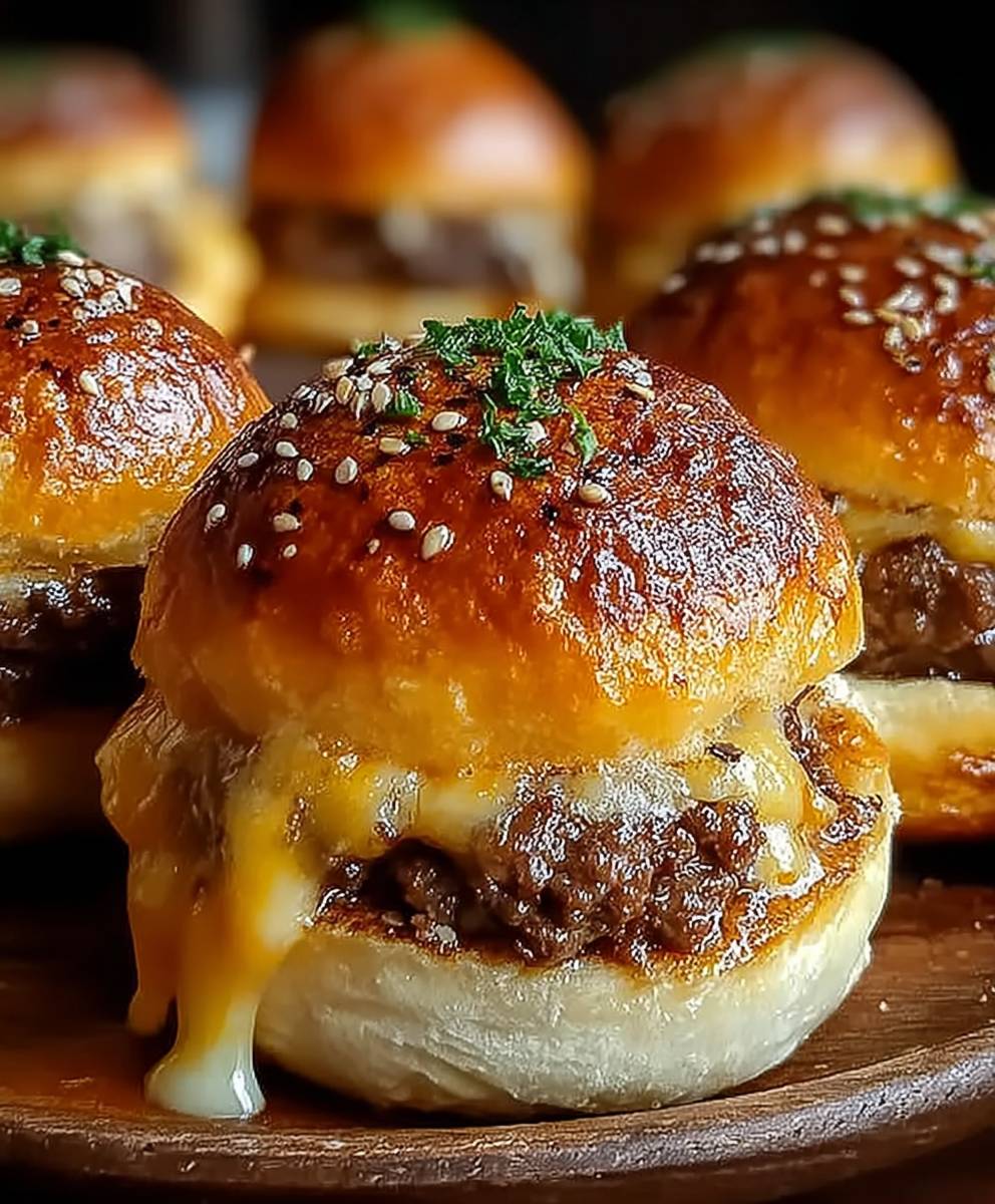 Garlic Parmesan Cheeseburger Bombs