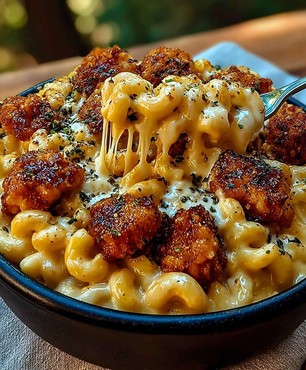 Honey Pepper Chicken Mac Cheese