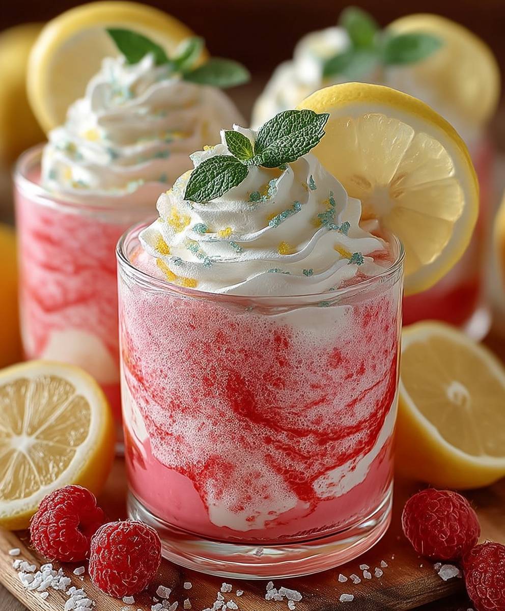 Whipped pink lemonade