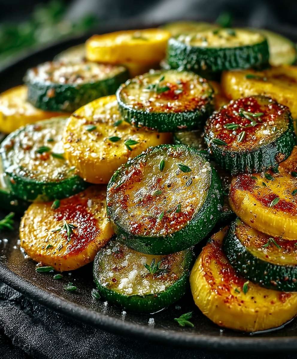 Roasted zucchini and yellow squash