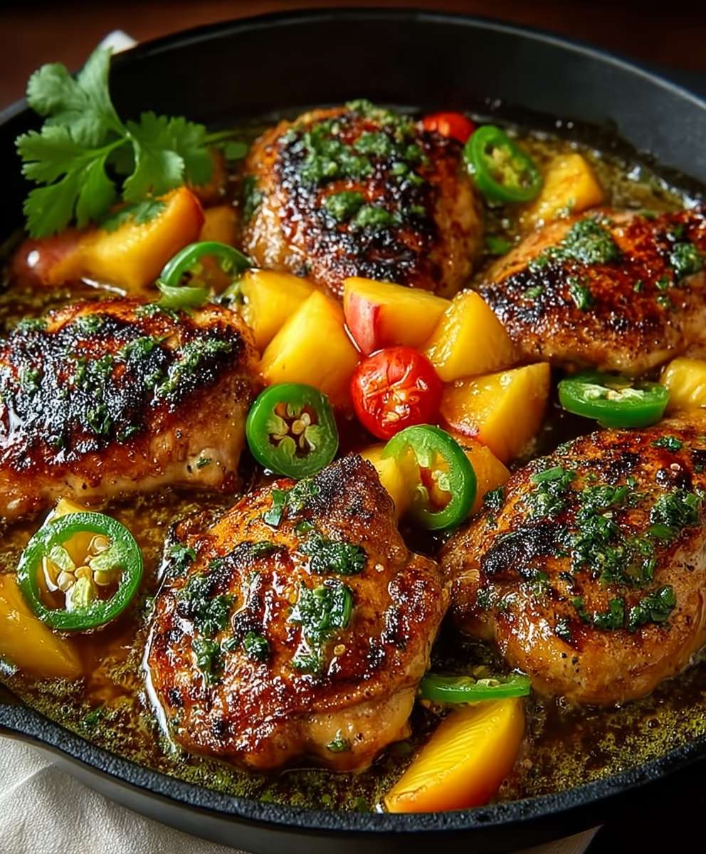 Jalapeno peach chicken