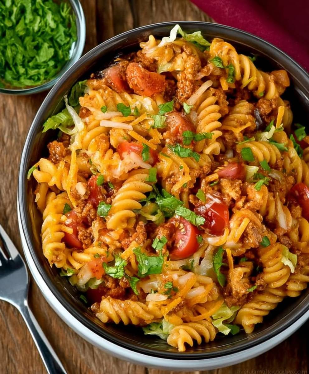 Taco pasta salad