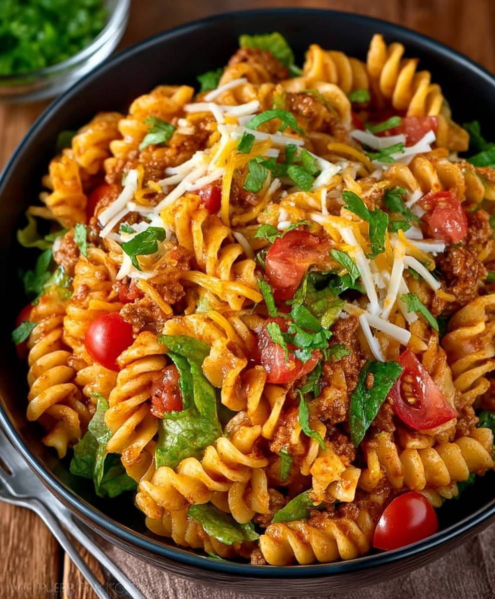 Taco pasta salad
