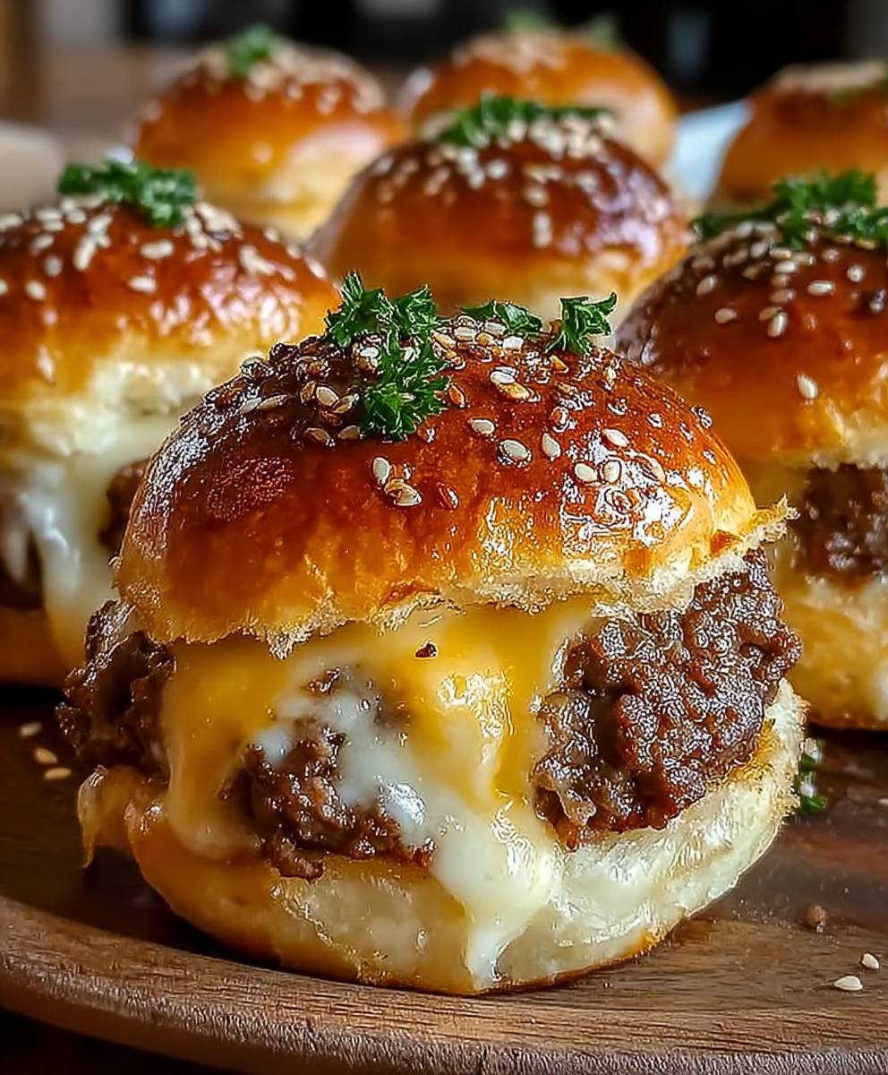 Garlic Parmesan Cheeseburger Bombs