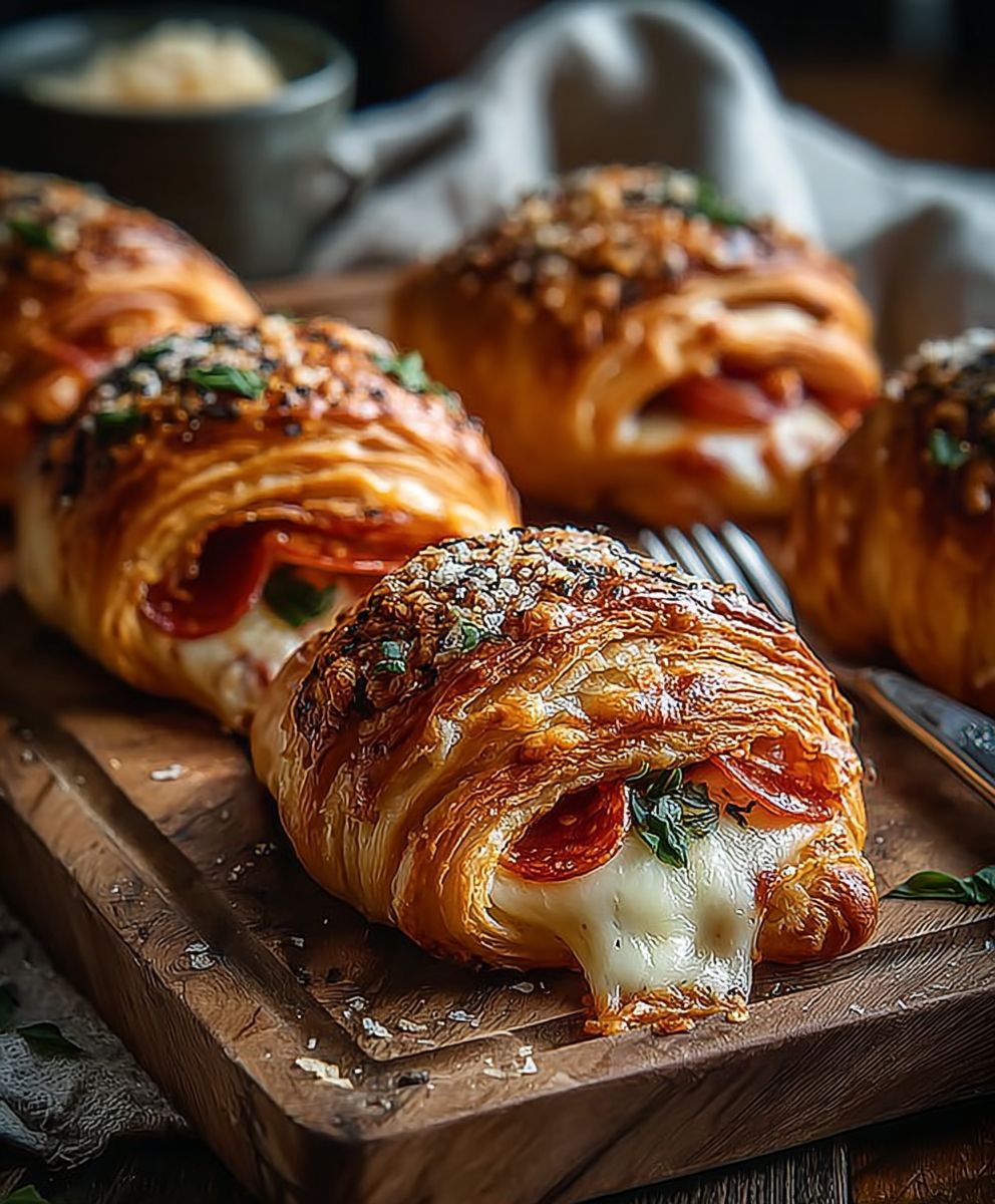 Pepperoni Mozzarella Croissant Rolls