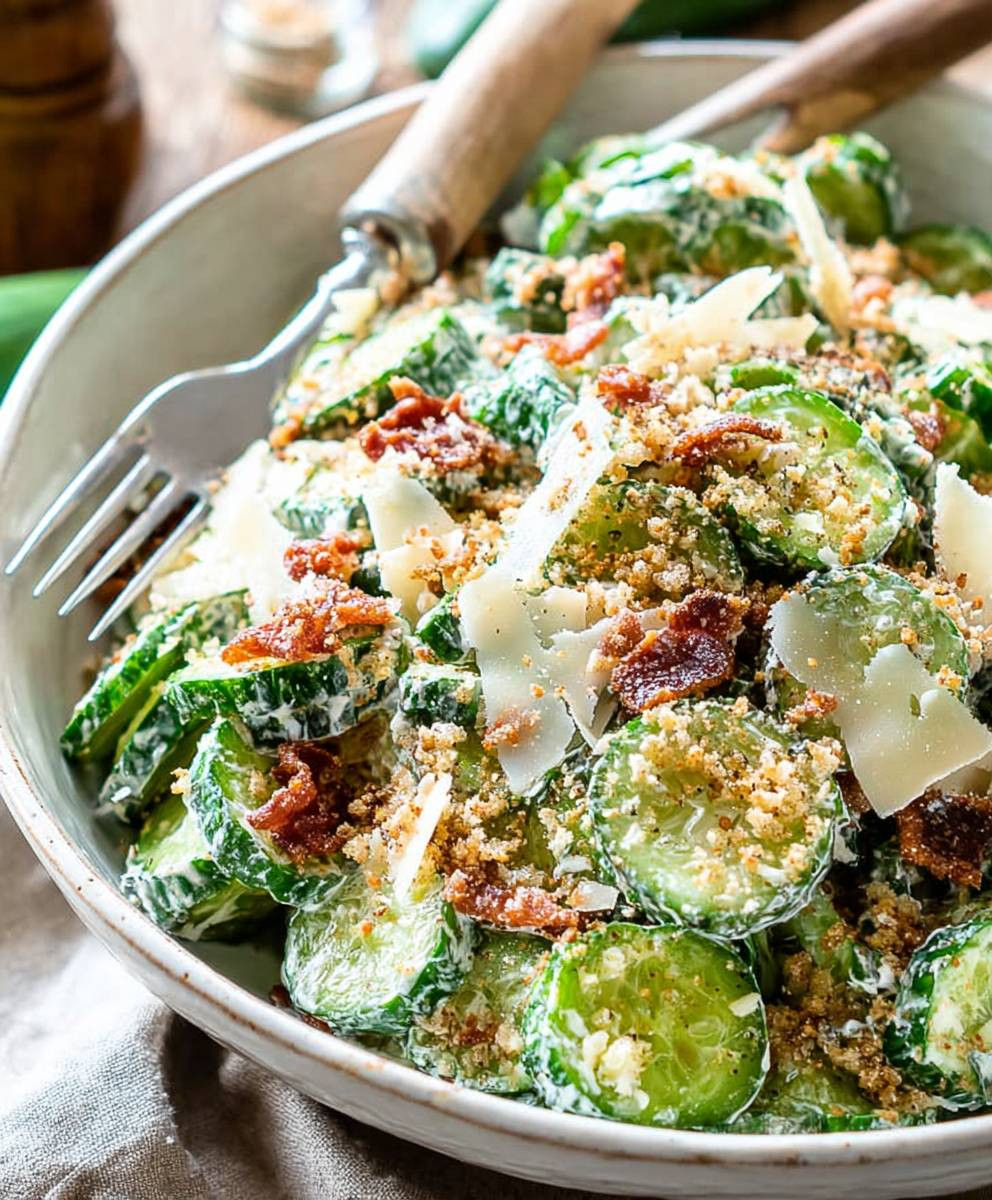 Cucumber Caesar Salad