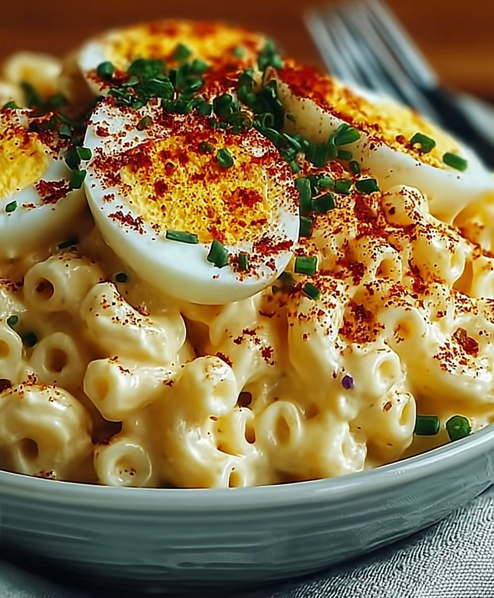 Deviled Egg Macaroni Salad