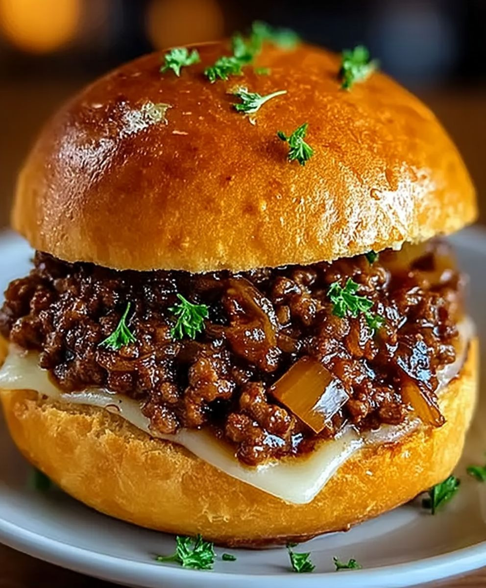 French Onion Beef Sloppy Joes