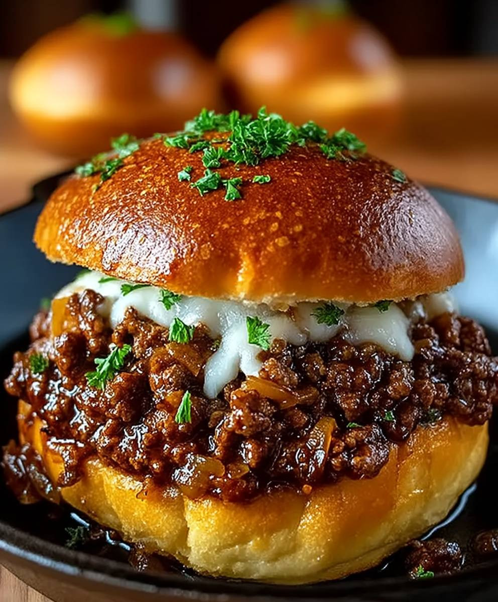 French Onion Beef Sloppy Joes