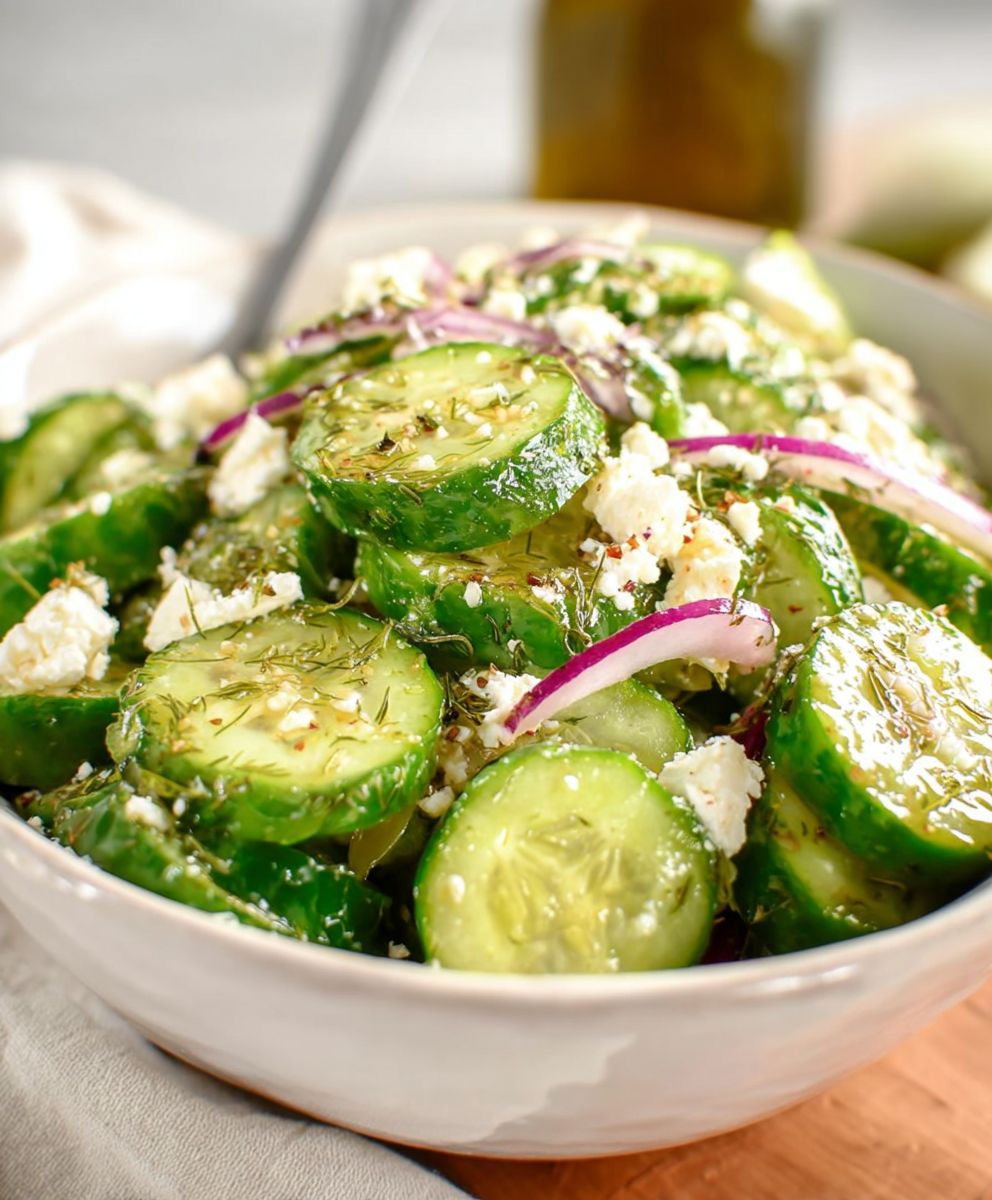 Cucumber feta salad