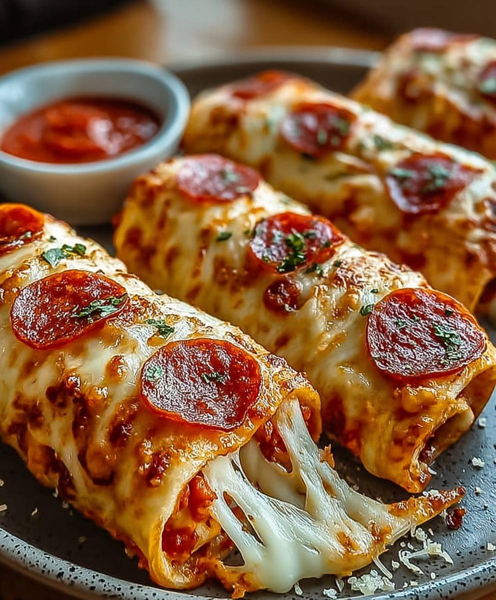 Cheesy Pepperoni Pizza Roll Ups