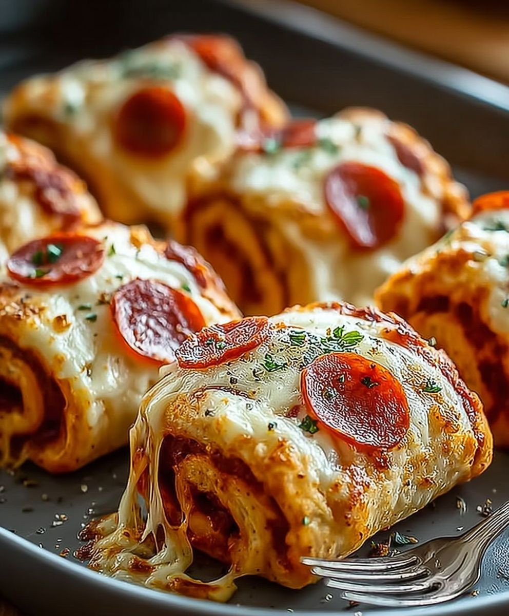 Cheesy Pepperoni Pizza Roll Ups