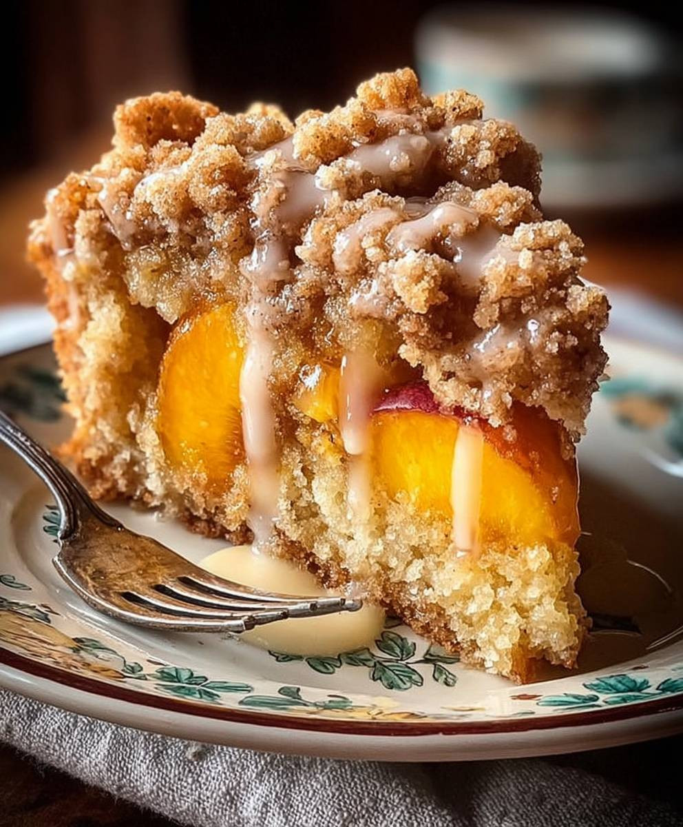 Southern Peach Crumb Cake