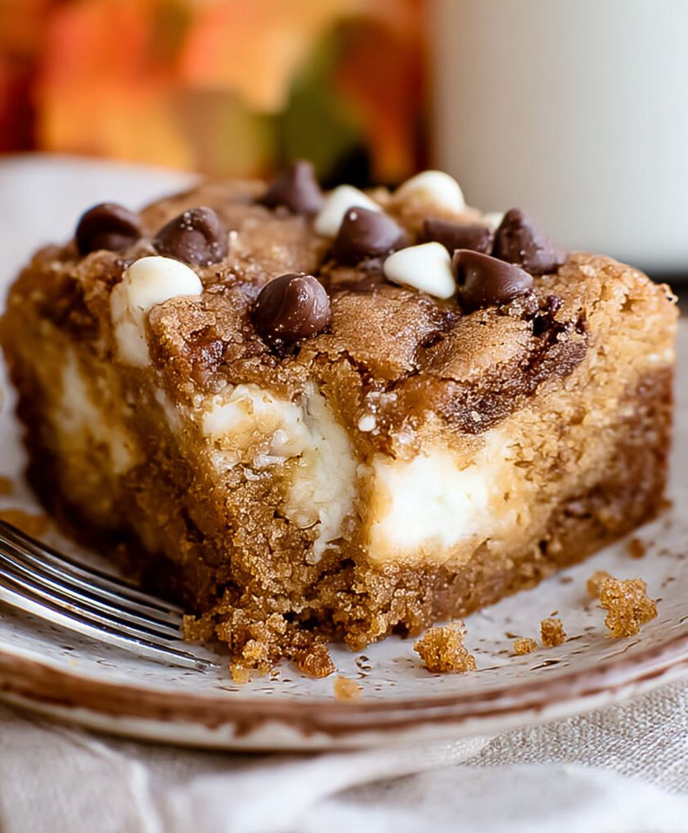 Pumpkin spice earthquake cake