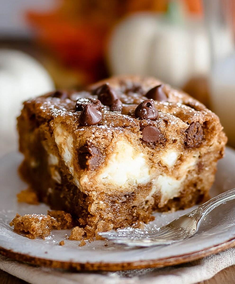 Pumpkin spice earthquake cake