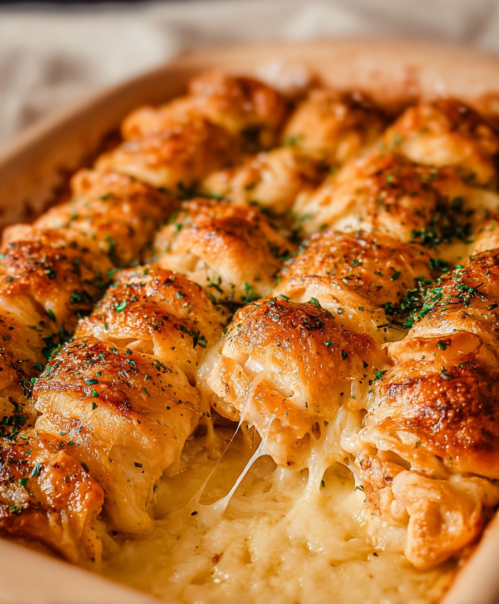 Cheesy Chicken Crescent Roll Bake